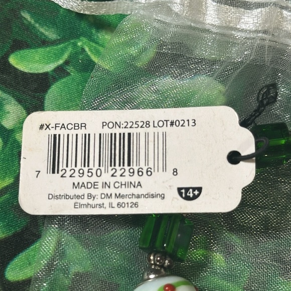 Facets 5th Avenue Art Glass Bracelet Stretchy Fashion Jewelry Green Yellow NEW - Picture 5 of 6